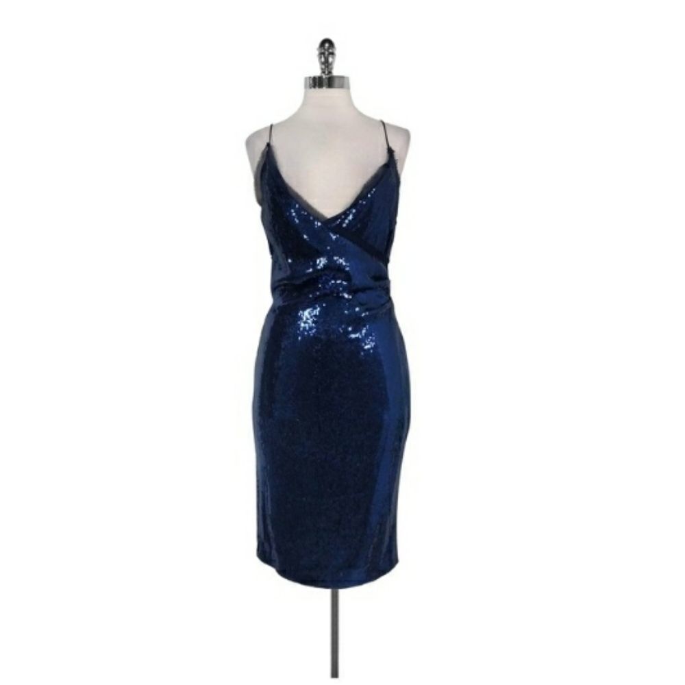 NICOLE MILLER BLUE SEQUIN DRESS